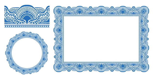 Pattern for creative frame for document or certificate