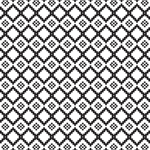 Pattern of dark random pixels monochromatic vector illustration design element and Pixel Seamless