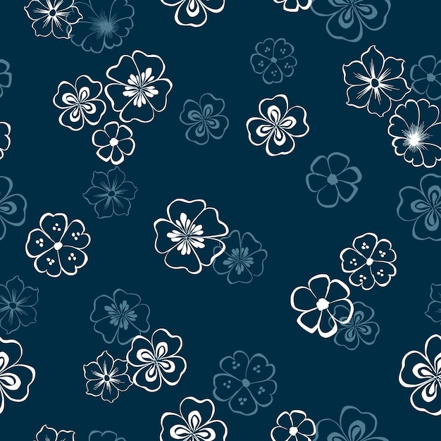 Pattern of the decorative flowers