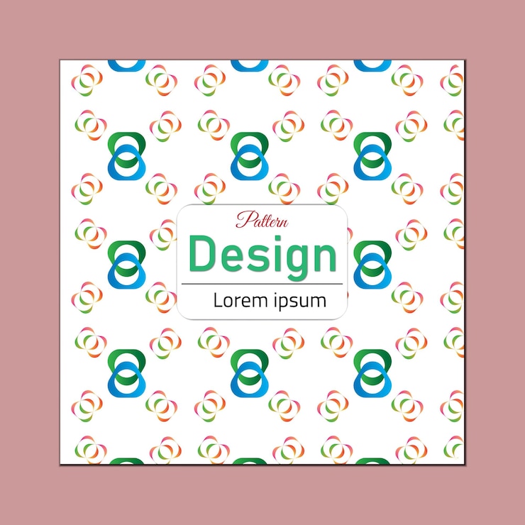 Vector pattern design white background template