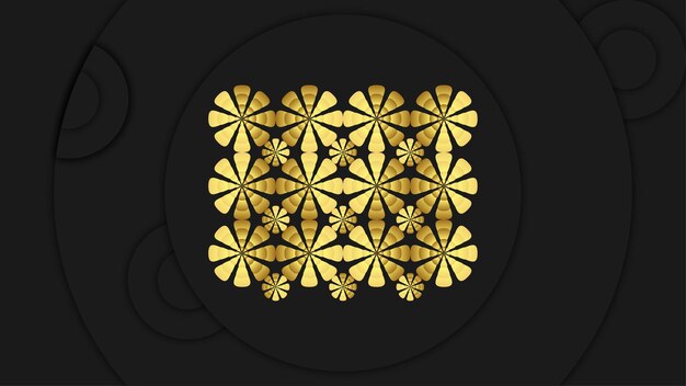 Vector pattern design with golden color