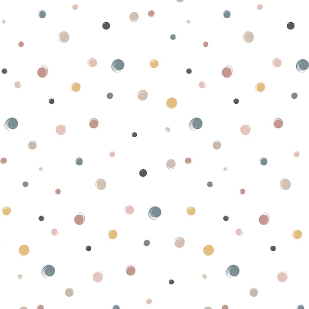 Vector pattern design with pastel colors dots