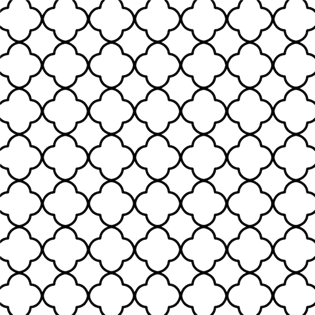 Vector pattern design with quatrefoil figures