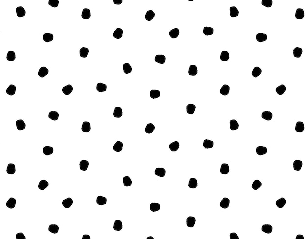 Pattern doodle dots on a transparent background black hand drawn element Modern abstract