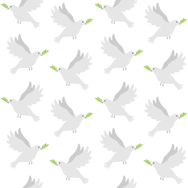 Vector pattern of dove