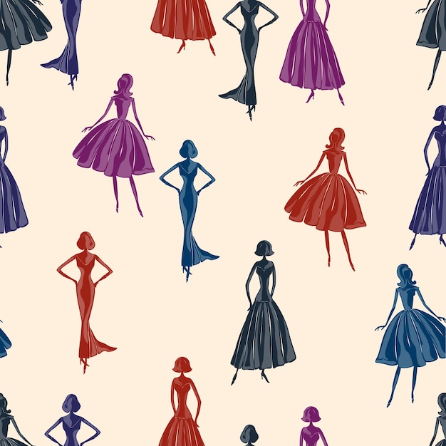 Pattern of the elegant women