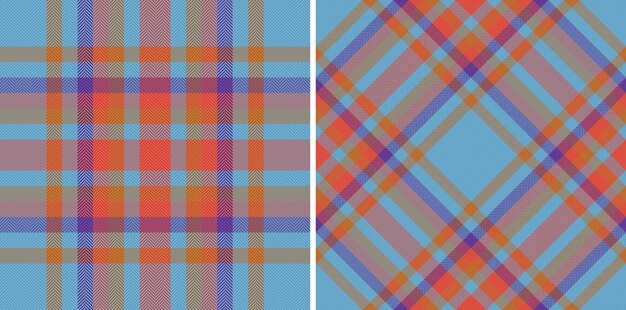 Pattern fabric seamless Plaid textile check Tartan background vector texture