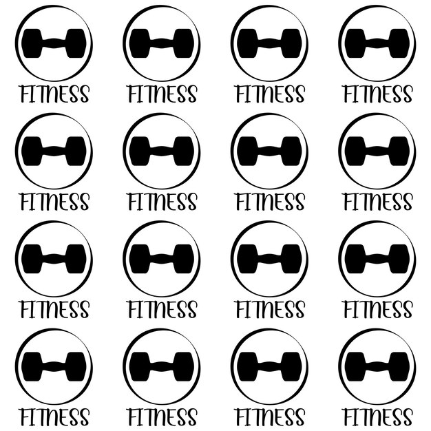 Vector pattern fitness logo 6