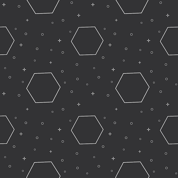 pattern flat line Hexagon geometry