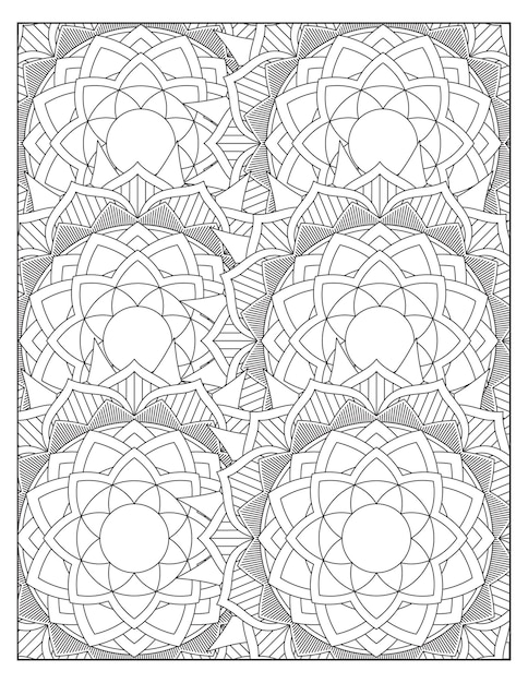 Pattern floral coloring pages