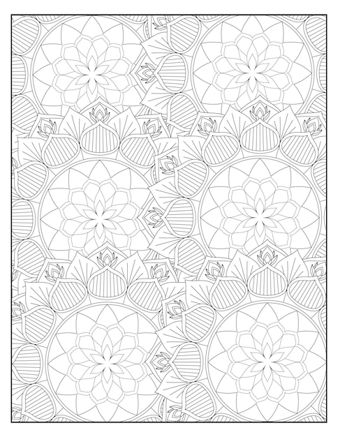 Pattern floral coloring pages