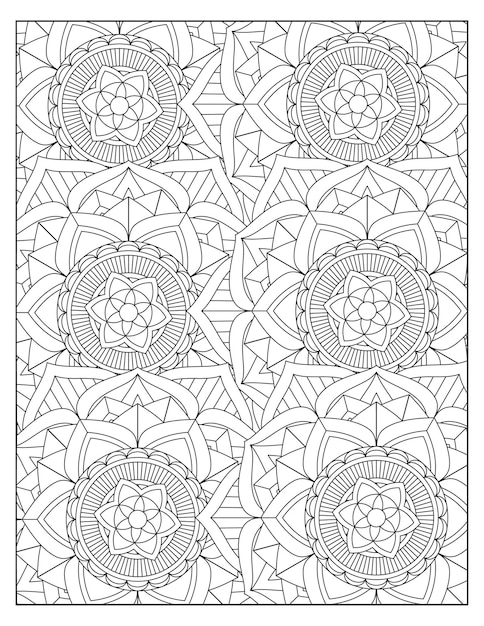 Pattern floral coloring pages