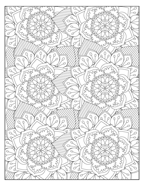 Pattern floral coloring pages