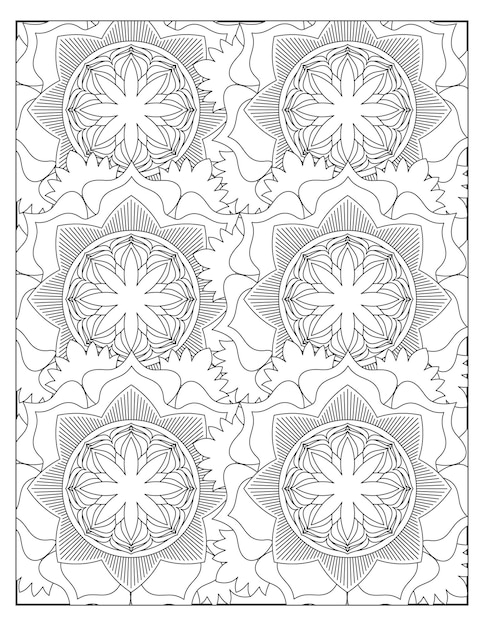 Pattern floral coloring pages