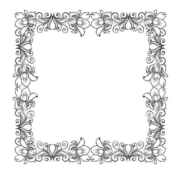 Pattern floral frame