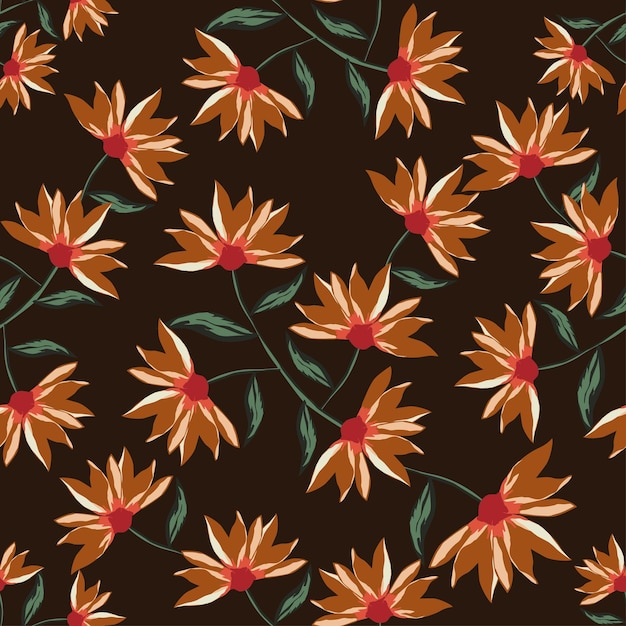 pattern flower abstract ditsy isolated graphic floral seamless background vector texture