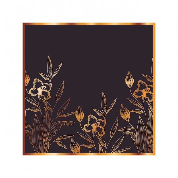 패턴 꽃과 잎 격리 된 아이콘
