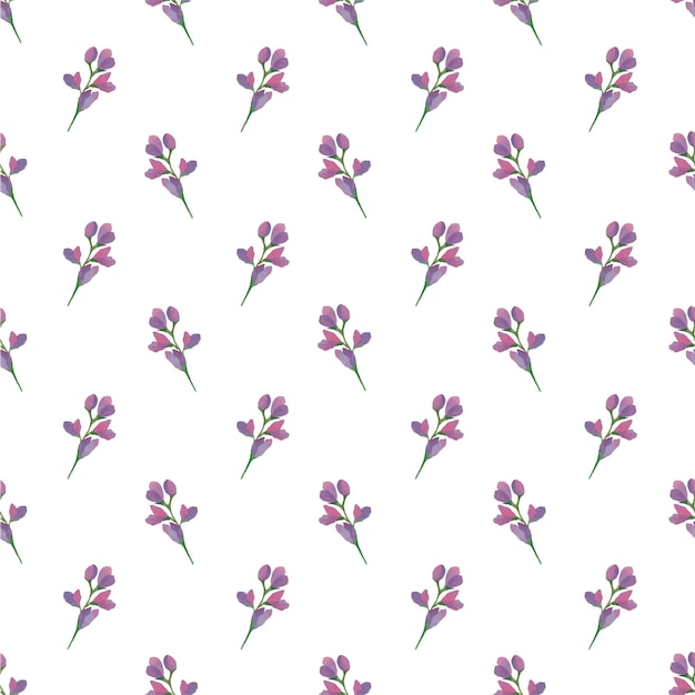 Pattern flowers watercolor