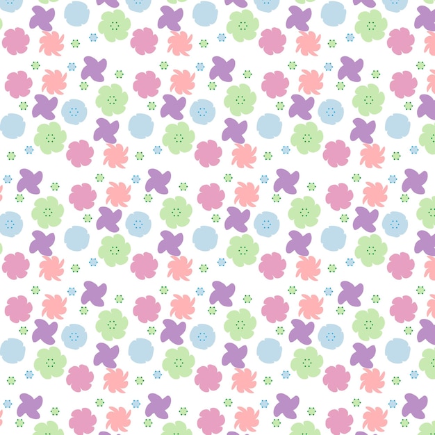 A pattern of flowers on a white background