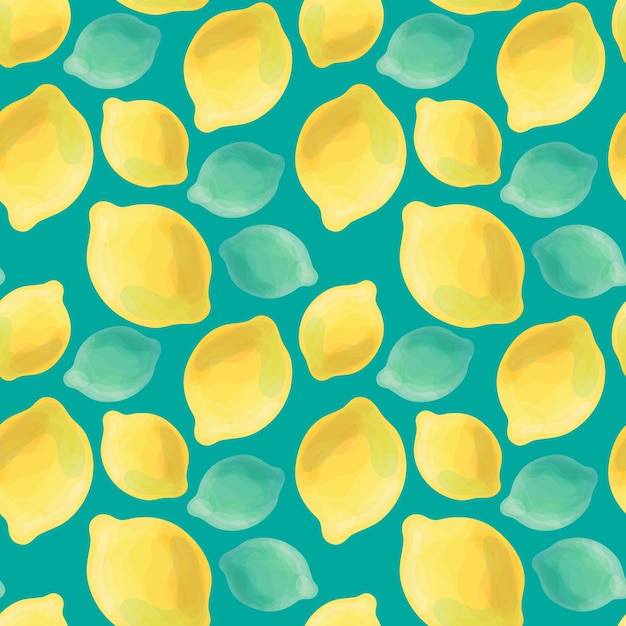 A pattern of fresh lemons and limes