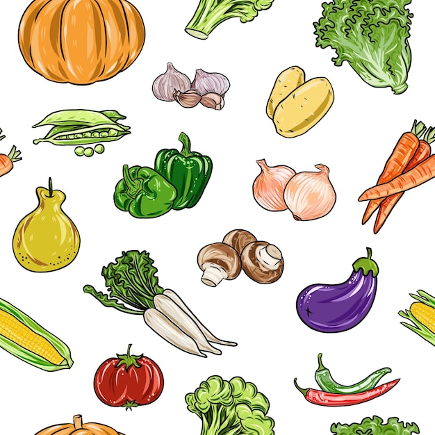 Pattern fresh vegetables