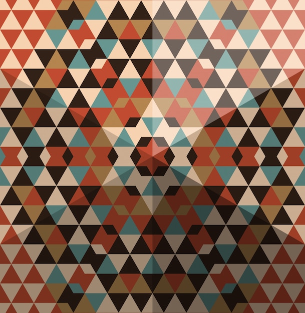 Pattern from multi-colored polygon