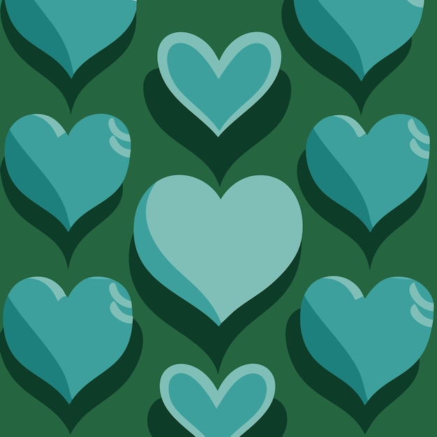 패턴 기하학 녹색 심장