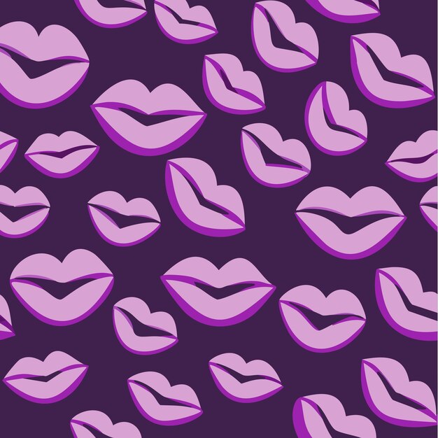 pattern geometric purple kiss