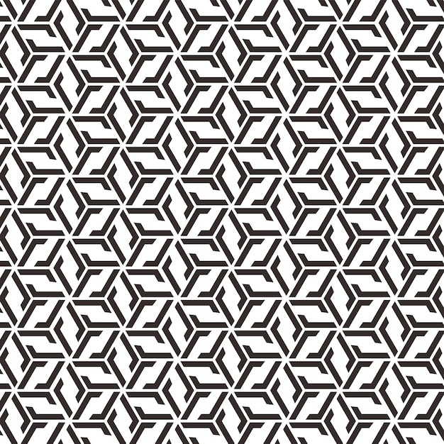 黒と白の背景にある幾何学的形状のパターン