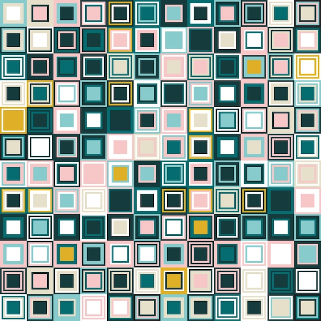 Pattern geometric square background Vector