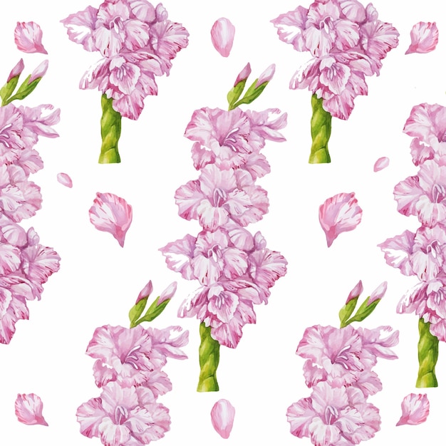 Pattern of gladioli