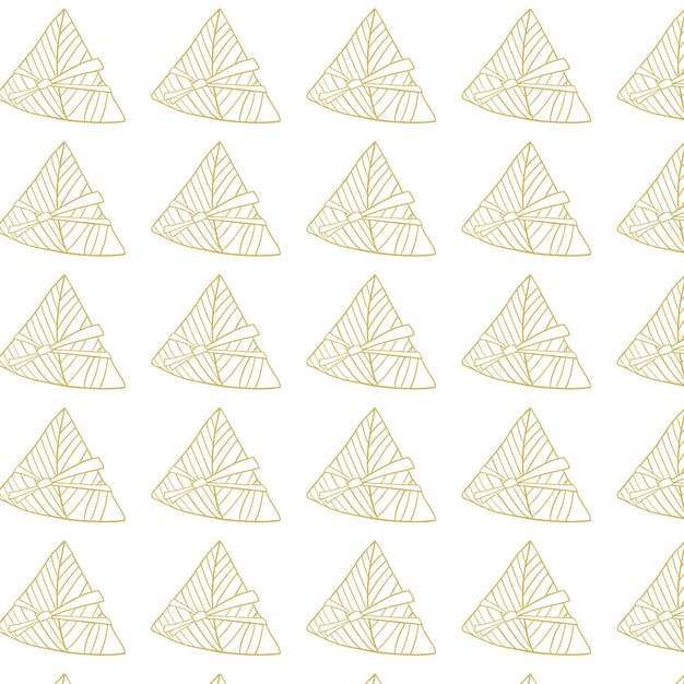 Vector a pattern of gold triangles with gold lines on a white background