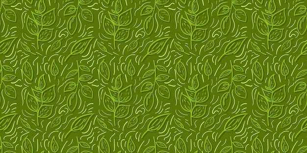 Pattern green leaves