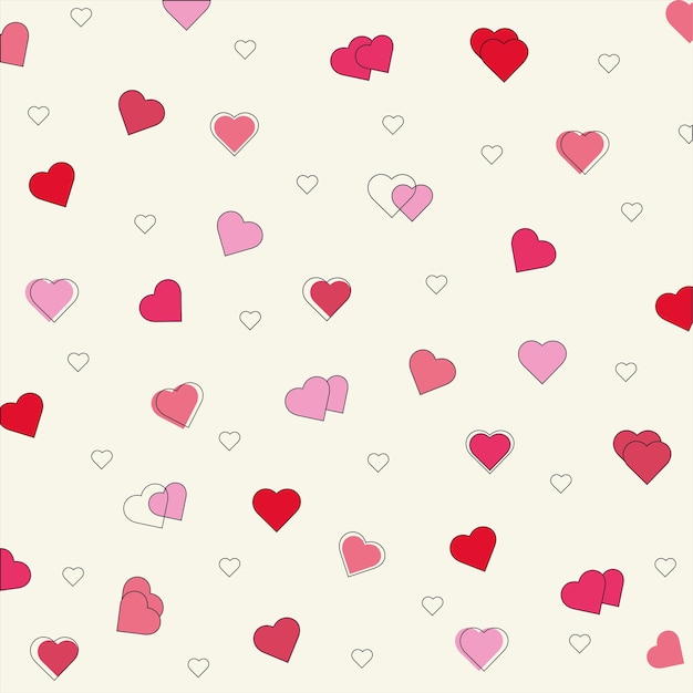 Pattern of hearts