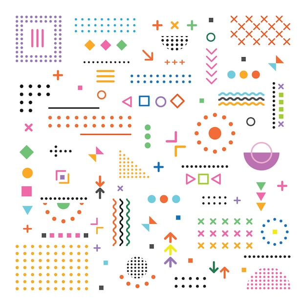 Pattern hipster abstract vector illustration Form geometric line shapes