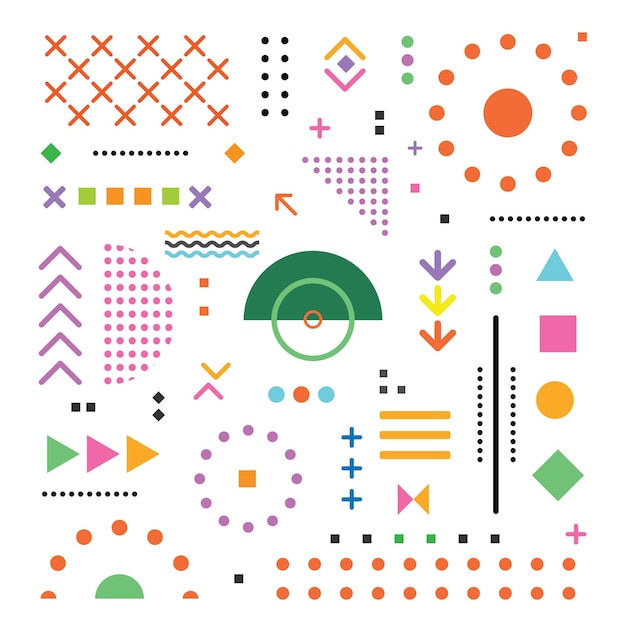 Pattern hipster abstract vector illustration Form geometric line shapes