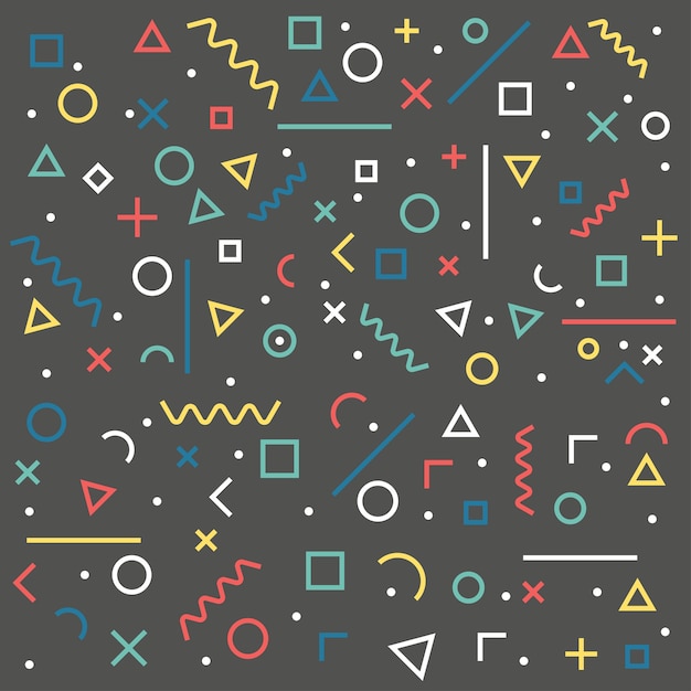 Vector pattern hipster