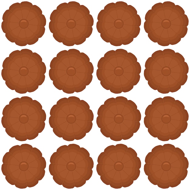 Vector pattern homemade cookie different taste in pastry biscuit