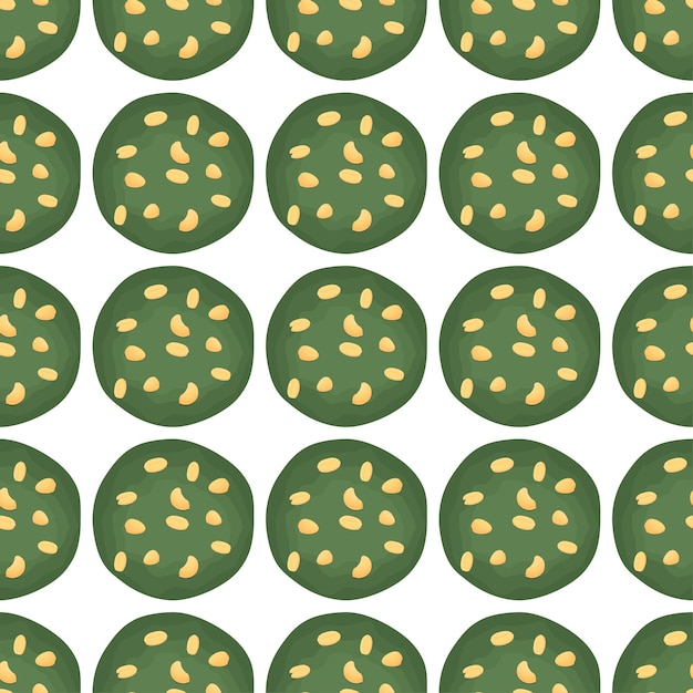 Vector pattern homemade cookie different taste in pastry biscuit