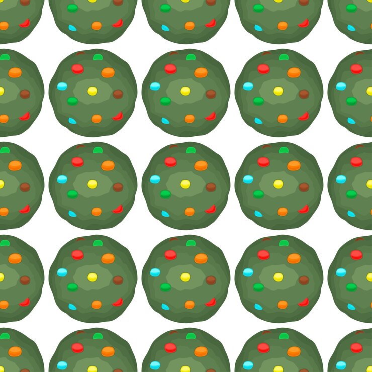 Vector pattern homemade cookie different taste in pastry biscuit