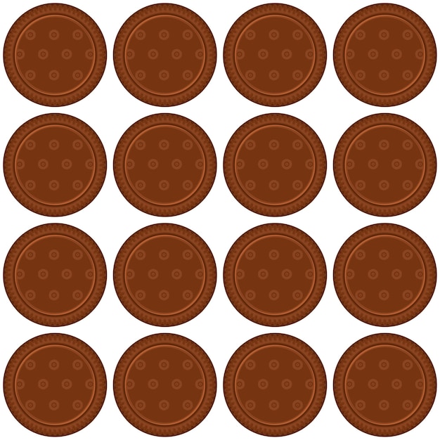 Vector pattern homemade cookie different taste in pastry biscuit