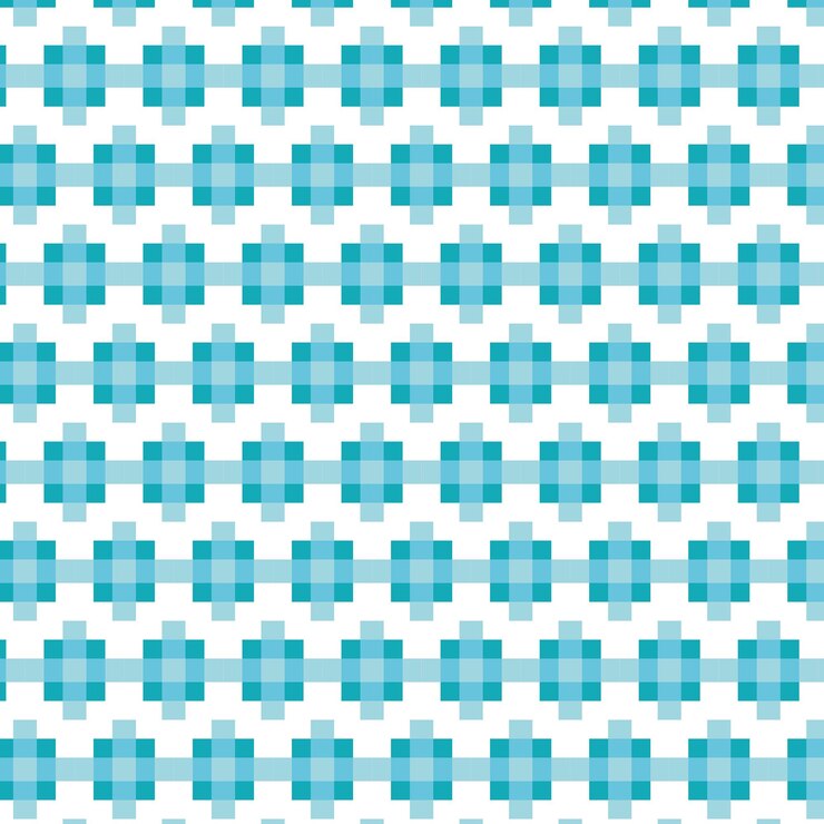 Vector pattern is checkered white and blue