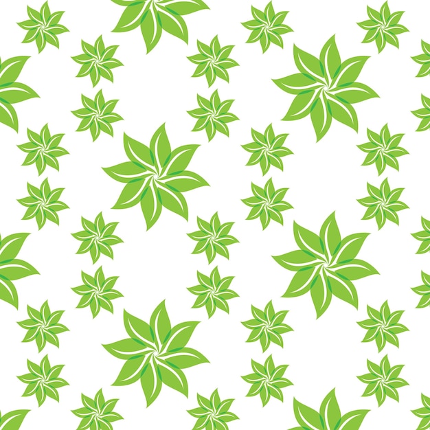 Pattern leaf green flower wallpaper background