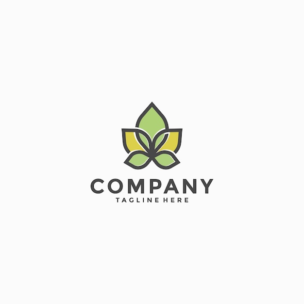 pattern leaf logo vector