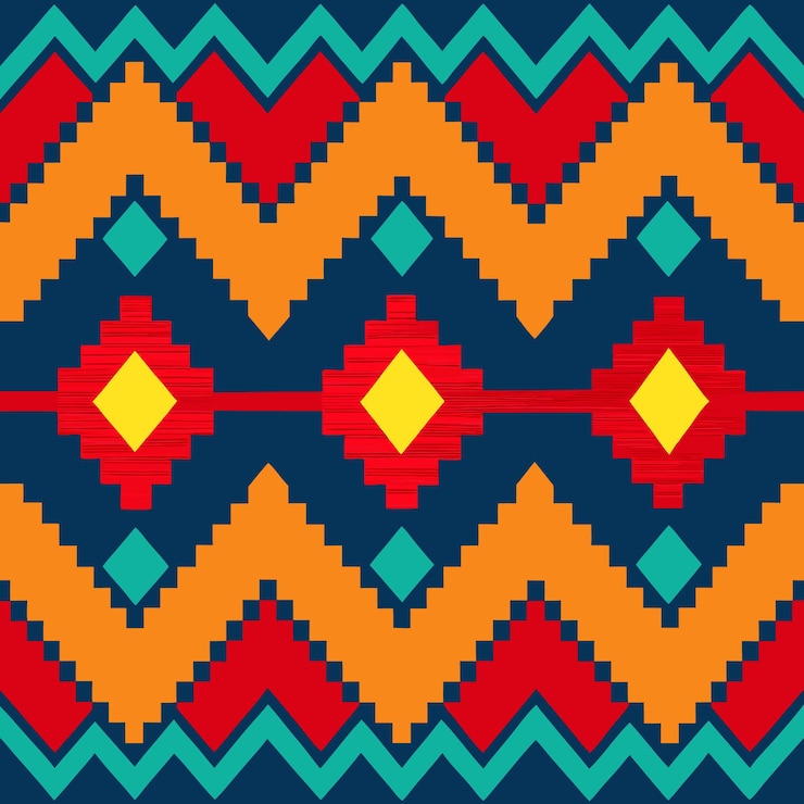 Vector the pattern on the left is a design that is called the blue and orange