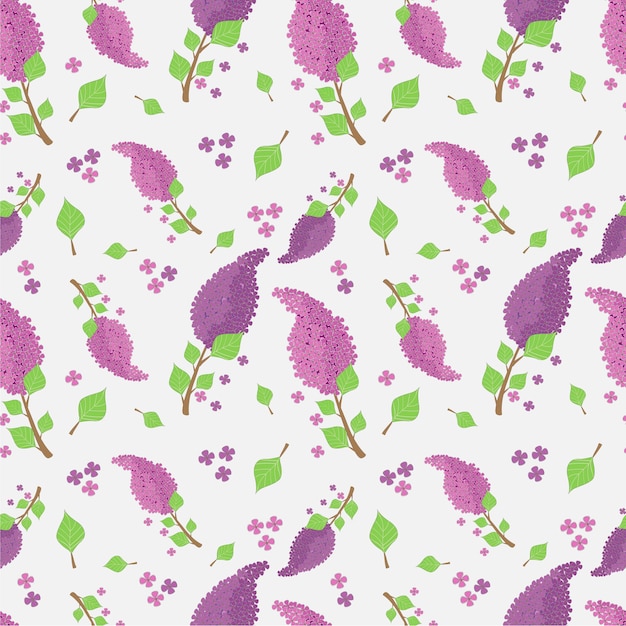 Pattern of lilac branches