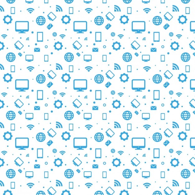 Vector pattern made of connection icons