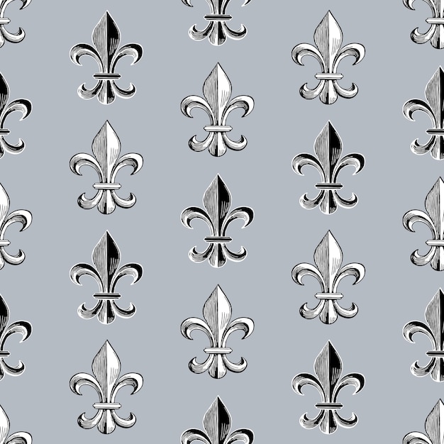 Vector pattern of the medieval lilies