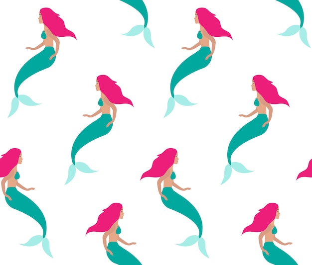 Pattern of mermaids