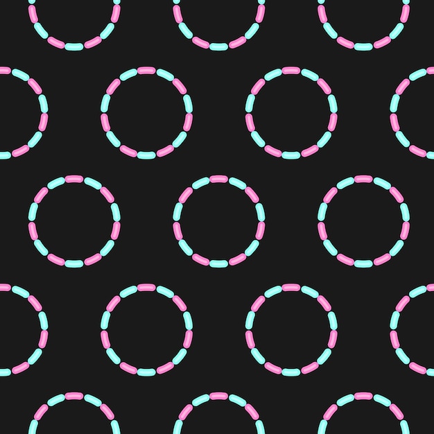 pattern neon circles